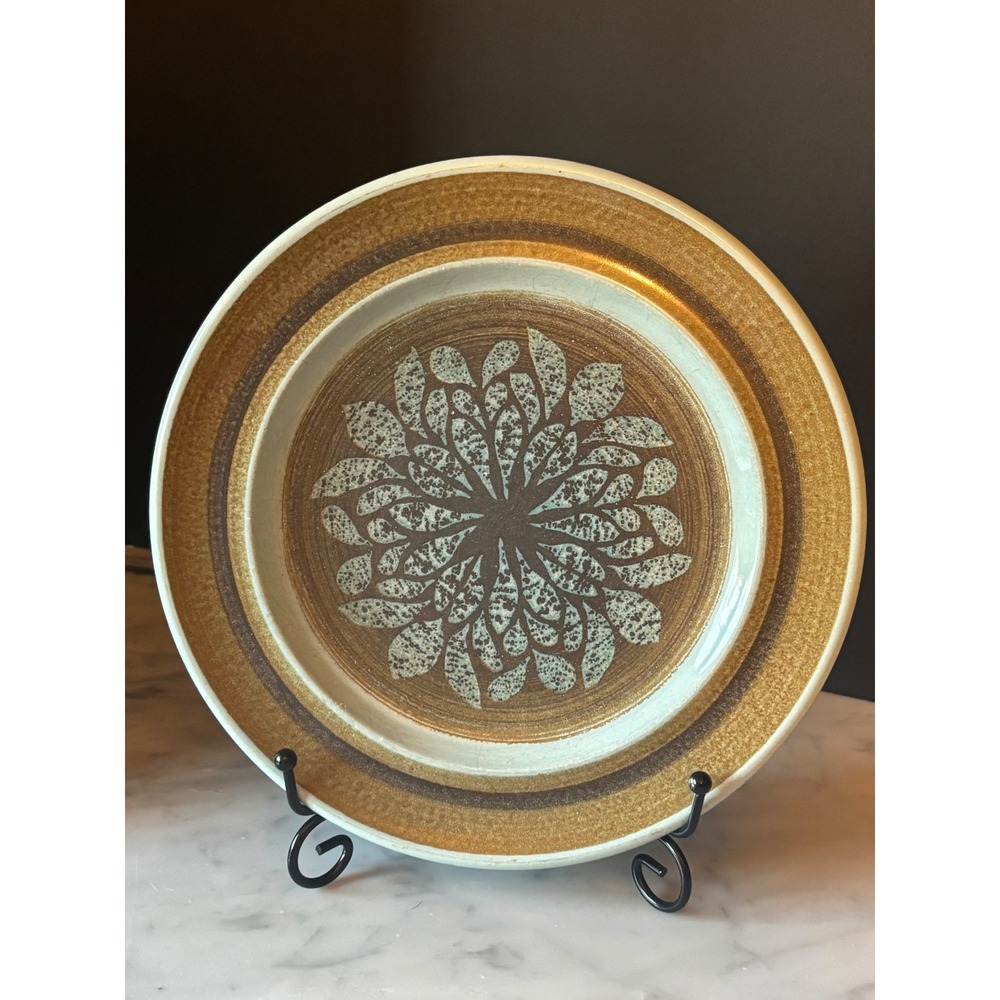 Franciscan Earthenware Solar Salad Plate 8.5 Inch Mid Century Modern Brown Ochre